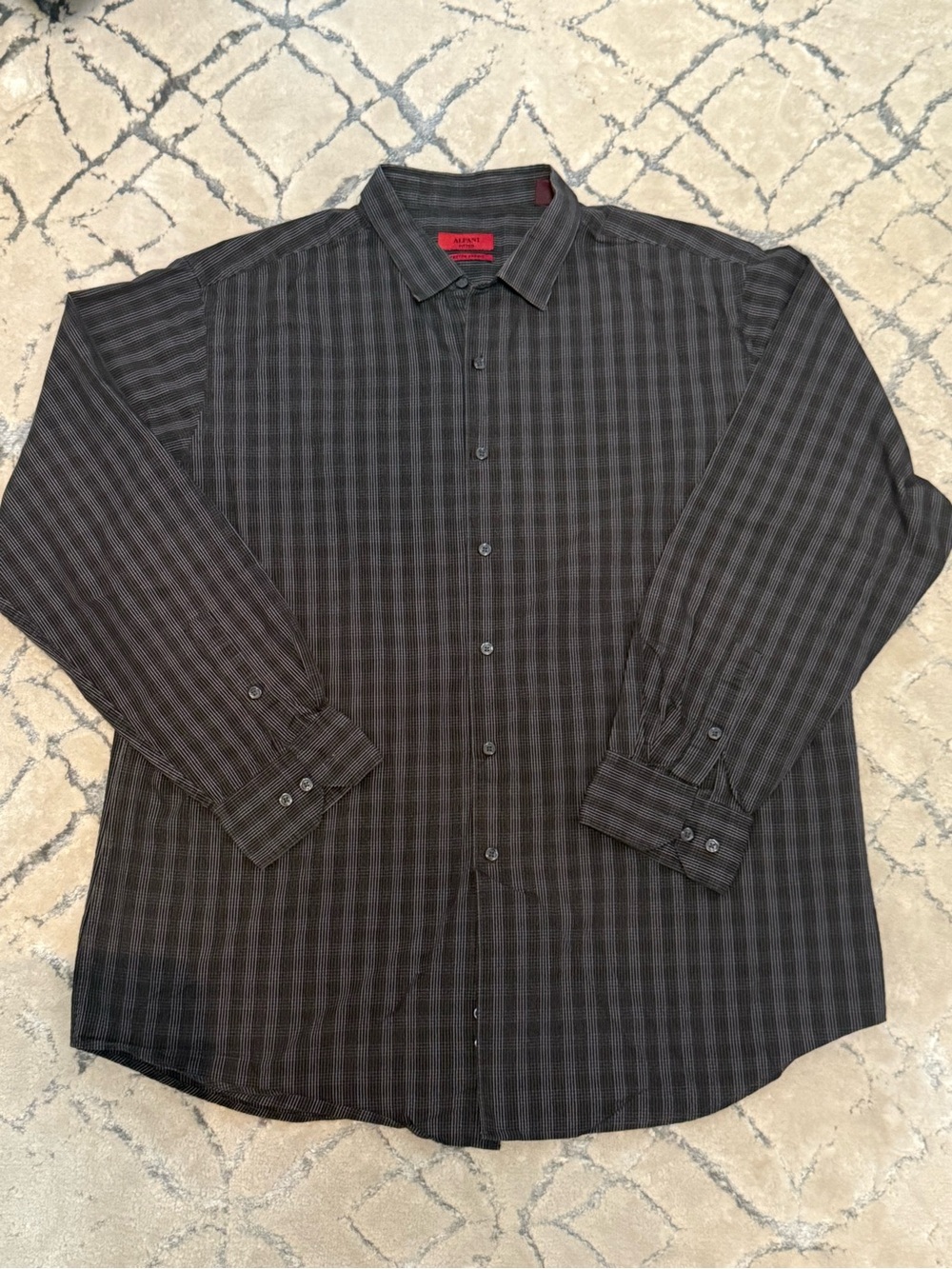 Alfani Men’s Black Long-Sleeve Button-Up Shirt